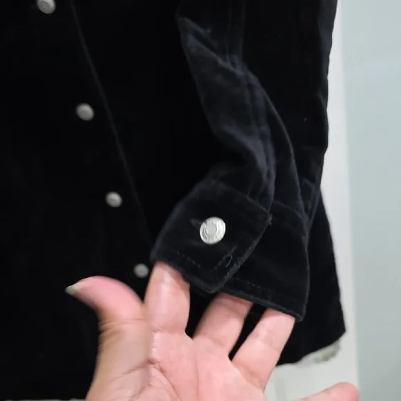 GAP Black Velvet Dress Woman's Size 4 - Picture 6 of 11